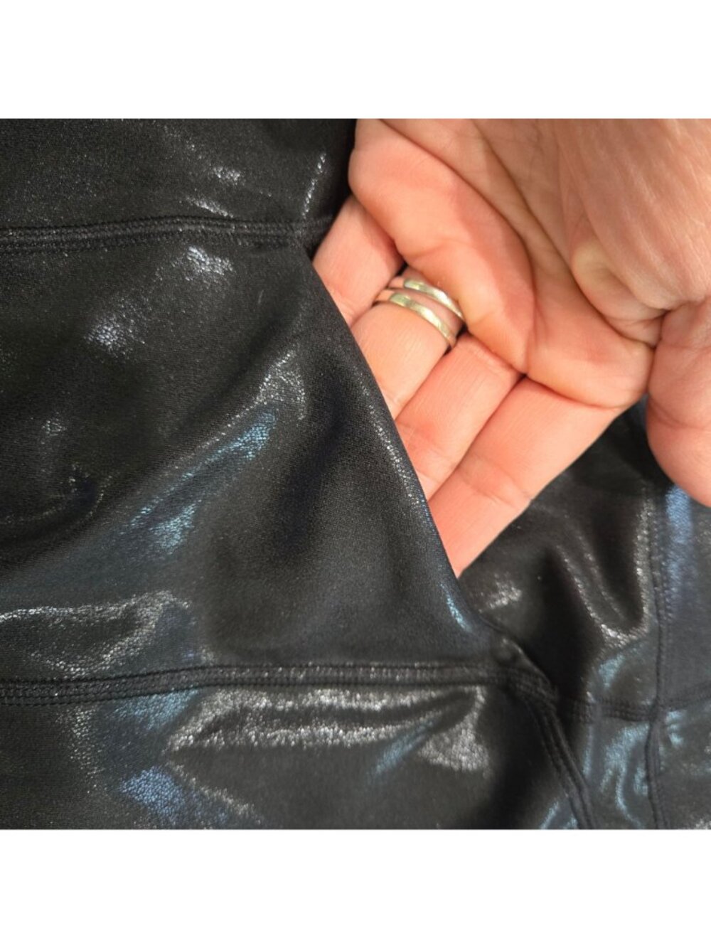 Fabletics Anywhere Motion365+ Shine High-Waisted Leggings Womens Size M (6-195) - Picture 6 of 10